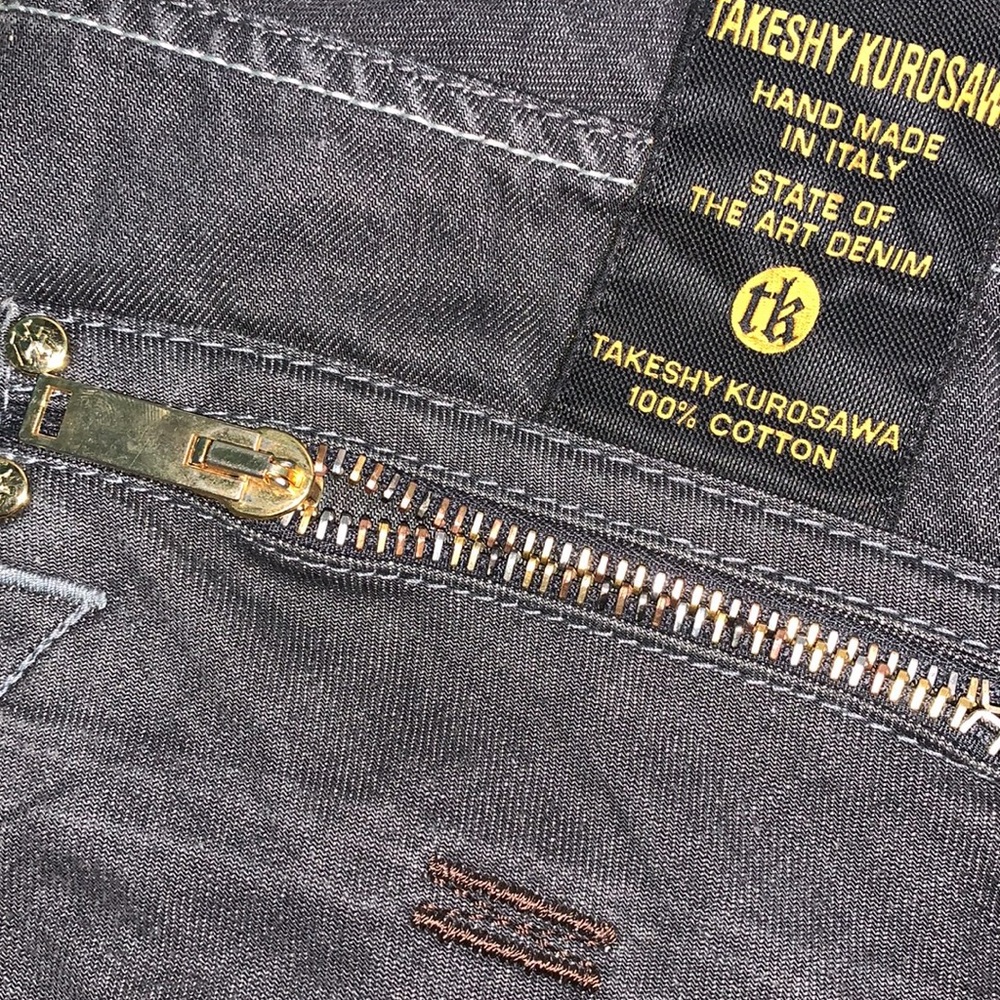 TAKESHY KUROSAWA Retro Japanese Rocker Made in Italy Jeans - Picture 3 of 8